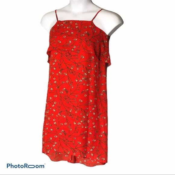 Tabitha Webb Red Daisy Ruffle Midi Sundress NWT Size 2 - Picture 2 of 9